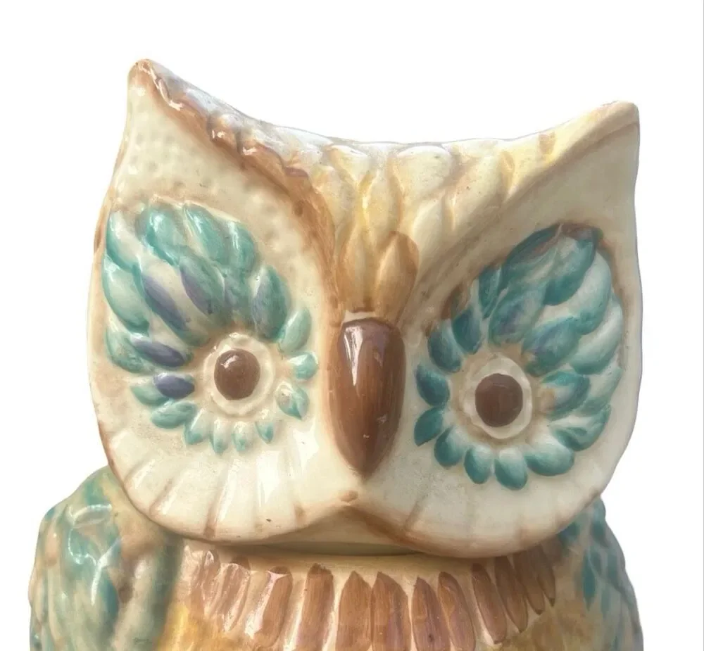 Anthropologie Wide Eyed Cookie Jar *RARE**